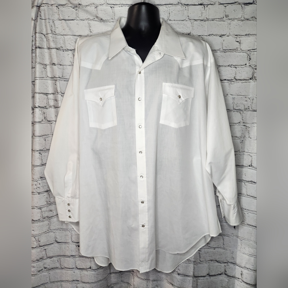 Ely Cattleman Tall Man Pearl Snap Long Sleeve Western Shirt 20x35